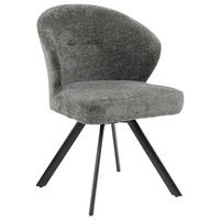 STUHL - Anthrazit/Schwarz, Design, Textil/Metall (57/84/61,5cm) - Carryhome