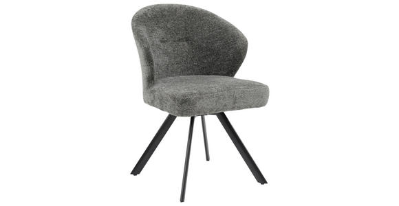 STUHL - Anthrazit/Schwarz, Design, Textil/Metall (57/84/61,5cm) - Carryhome