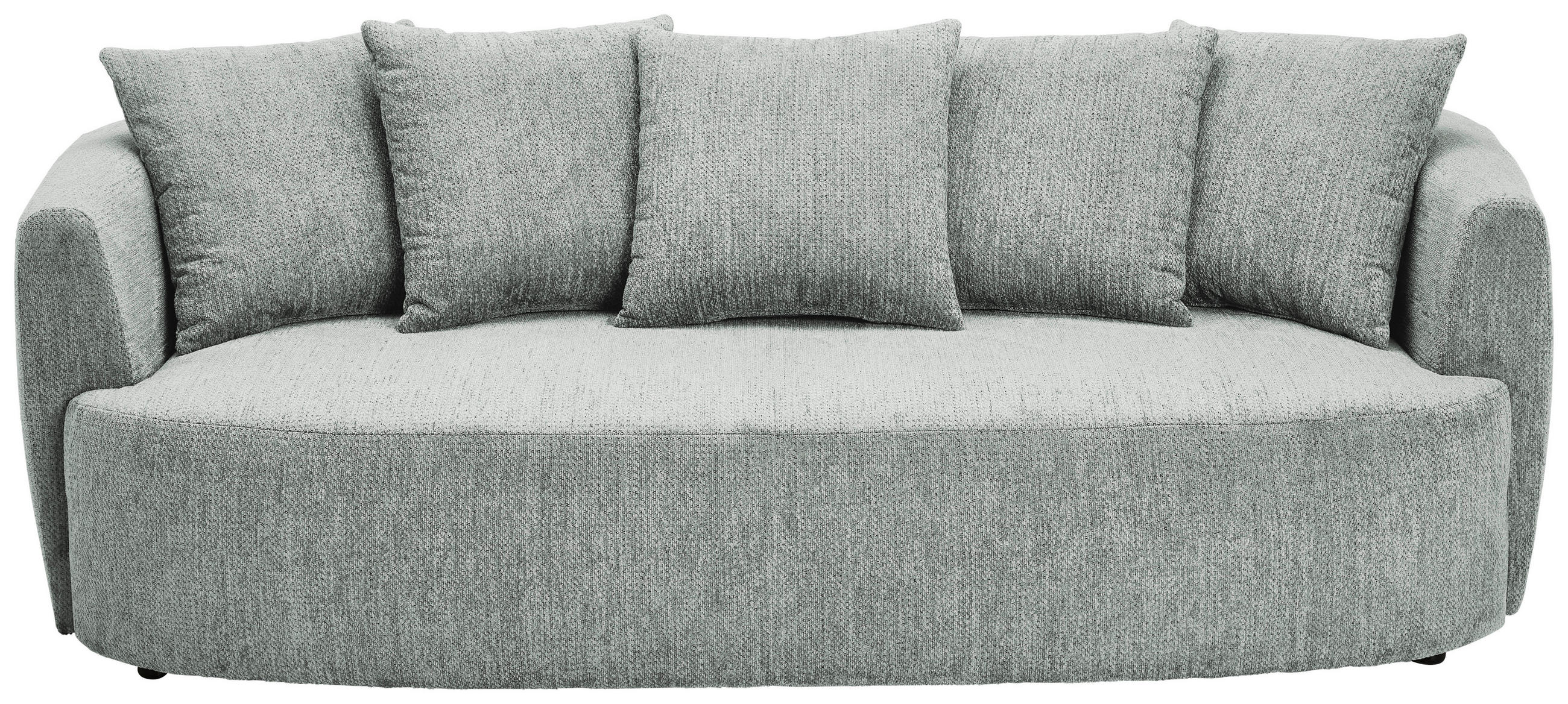 SCHLAFSOFA  mit Stoffauswahl, Liegefunktion, Schlafen auf Sitzhöhe, Rücken echt Chenille Grau  - Schwarz/Grau, KONVENTIONELL, Kunststoff/Textil (238/74/107cm) - Carryhome