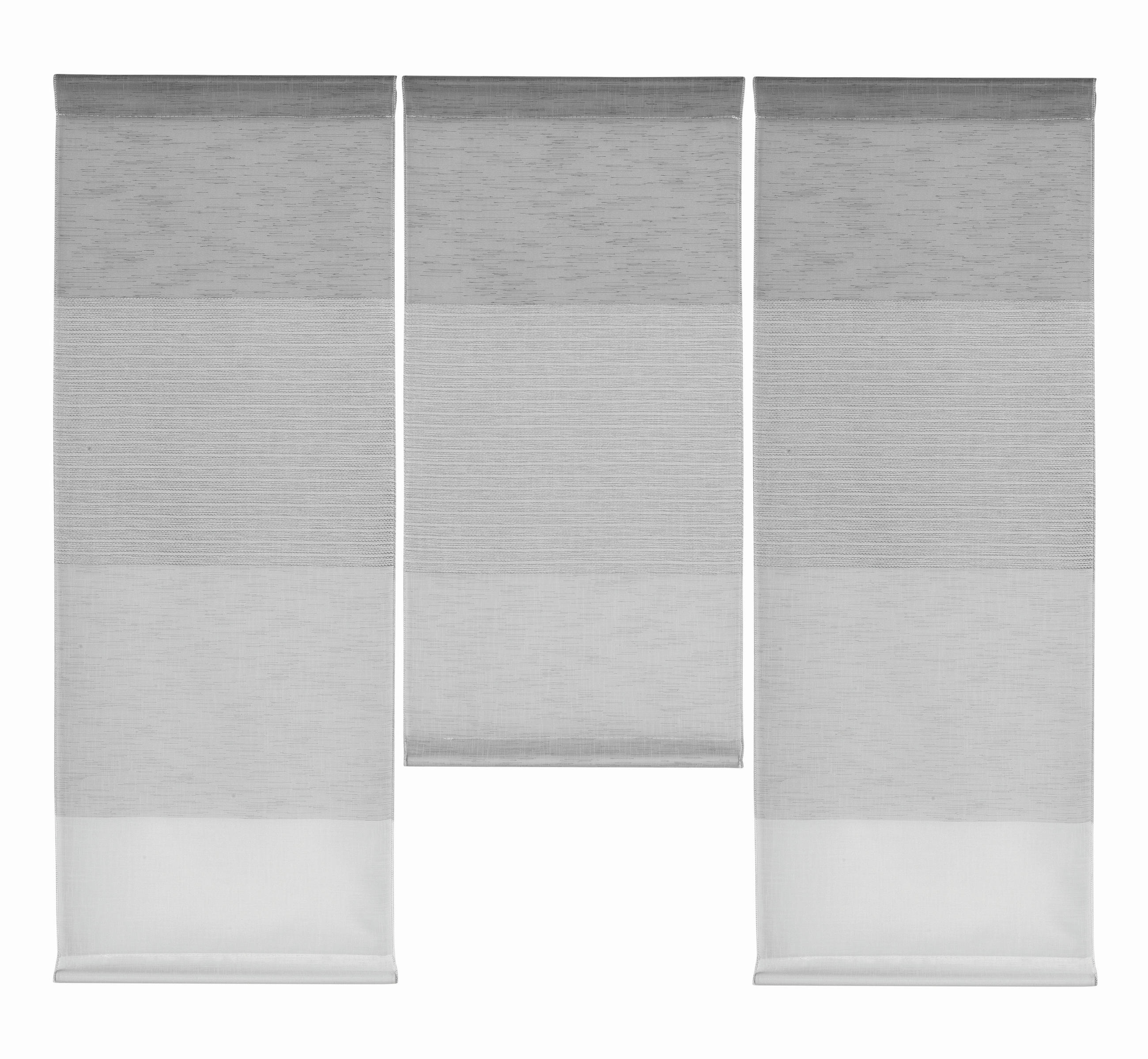 KURZGARDINENSET   90/80 cm   - Grau, Basics, Textil (90/80cm)