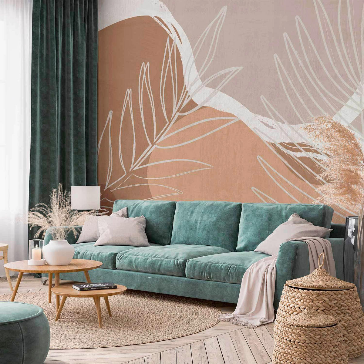 FOTOTAPETE  - Cognac/Beige, LIFESTYLE, Textil (450/315cm) - artgeist