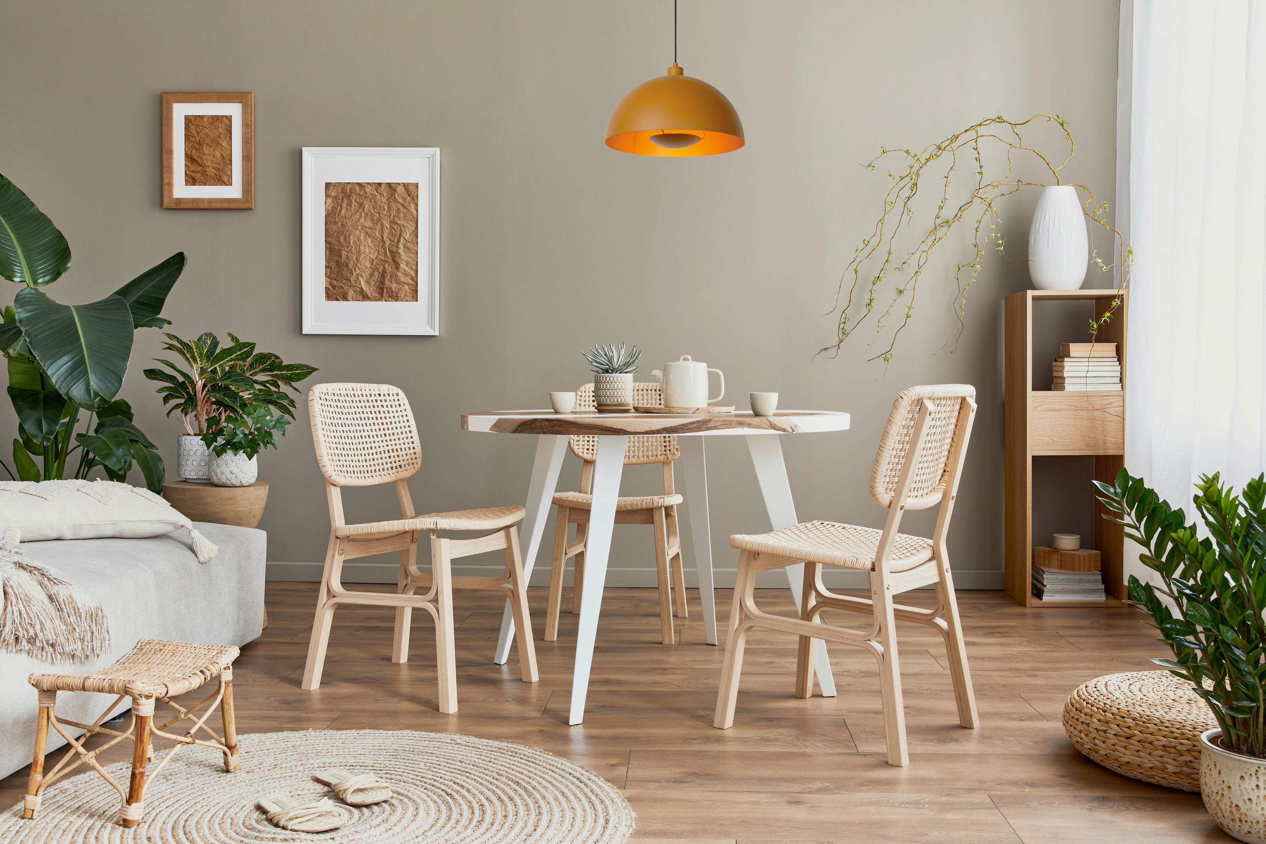 HÄNGELEUCHTE SIEMON 40/150 cm   - Currygelb, Design, Metall (40/150cm) - Lucide