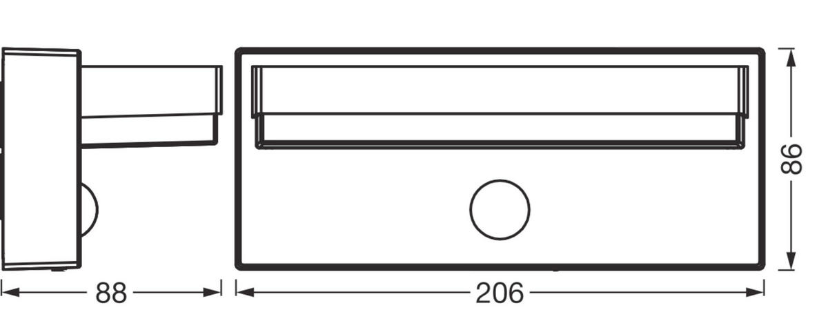 LED-AUßENLEUCHTE 20,6/8,8/8,6 cm   - Dunkelgrau, Basics, Kunststoff/Metall (20,6/8,8/8,6cm) - Osram