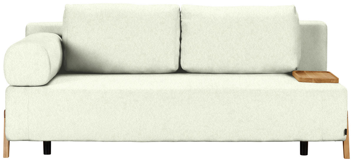 SCHLAFSOFA Teddystoff Weiß  - Naturfarben/Weiß, Design, Holz/Textil (211/88/102cm) - Niels Andersson