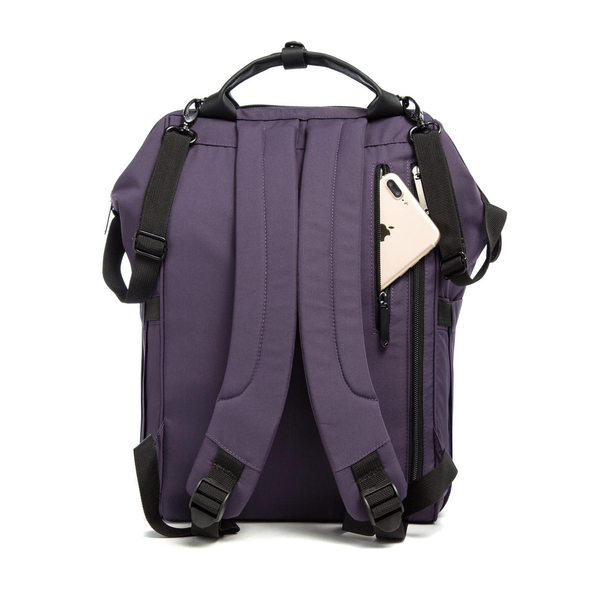 WICKELRUCKSACK Blackberry - Brombeere/Silberfarben, Basics, Textil (32/39/22cm) - Osann