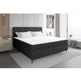 BOXSPRINGBETT 180/200 cm  in Anthrazit  - Anthrazit/Schwarz, KONVENTIONELL, Textil/Metall (180/200cm) - Carryhome