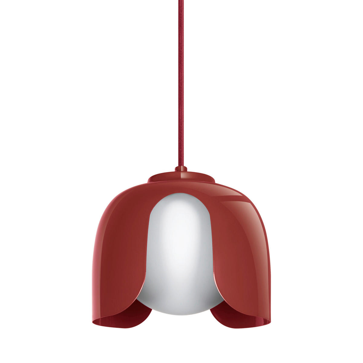 PENDELLEUCHTE 20/121,5 cm  - Rot, Basics, Glas/Metall (20/121,5cm) - Osram
