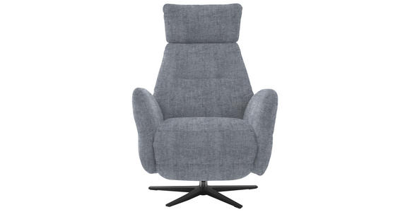 RELAXSESSEL in Textil Blaugrau - Blaugrau/Schwarz, Design, Textil/Metall (78/113/90cm) - Dieter Knoll