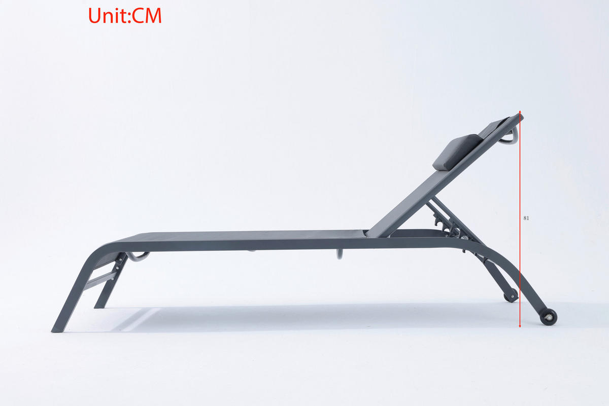 GARTENLIEGE 198/87/62 cm  - Gelb, Design, Textil/Metall (198/87/62cm) - Ambia Garden