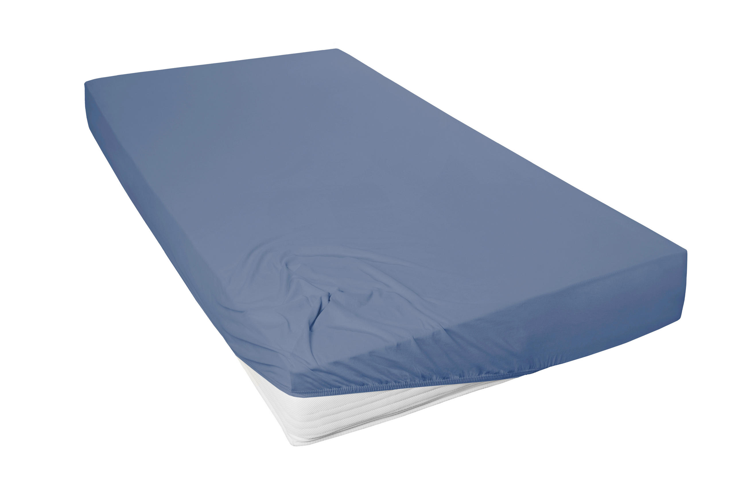 SPANNLEINTUCH 150/200 cm Jersey  - Blau, Basics, Textil (150/200cm)