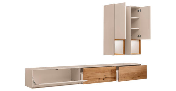 WOHNWAND  in Sandfarben, Wildeiche  285/190/39 cm  - Sandfarben/Wildeiche, Design, Holz/Holzwerkstoff (285/190/39cm) - Dieter Knoll