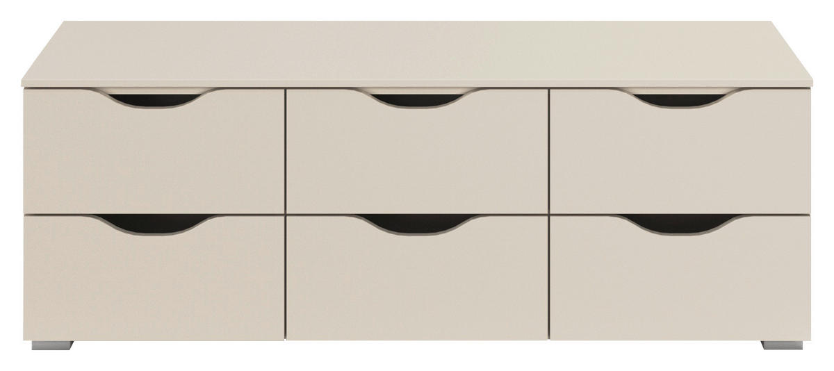 LOWBOARD  in 120/42/42 cm  - Champagner/Silberfarben, Basics, Holzwerkstoff (120/42/42cm) - Boxxx