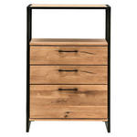 KOMMODE  in 80/108/39 cm  - Eichefarben/Schwarz, Design, Holz/Metall (80/108/39cm) - Linea Natura