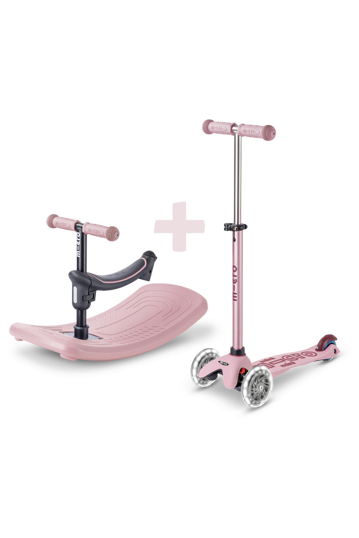 KINDERSCOOTER Mini Rock & Go  - Hellrosa, Basics, Kunststoff/Metall (67/28/45-77cm)