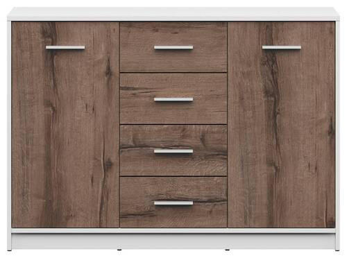 Thumbnail - Xxxl Kommode, Weiß, Eiche, Kunststoff, 2 Fächer, 4 Schubladen, 118.5x84x34 cm, Wohnzimmer, Kommoden & Sideboards, Kommod...