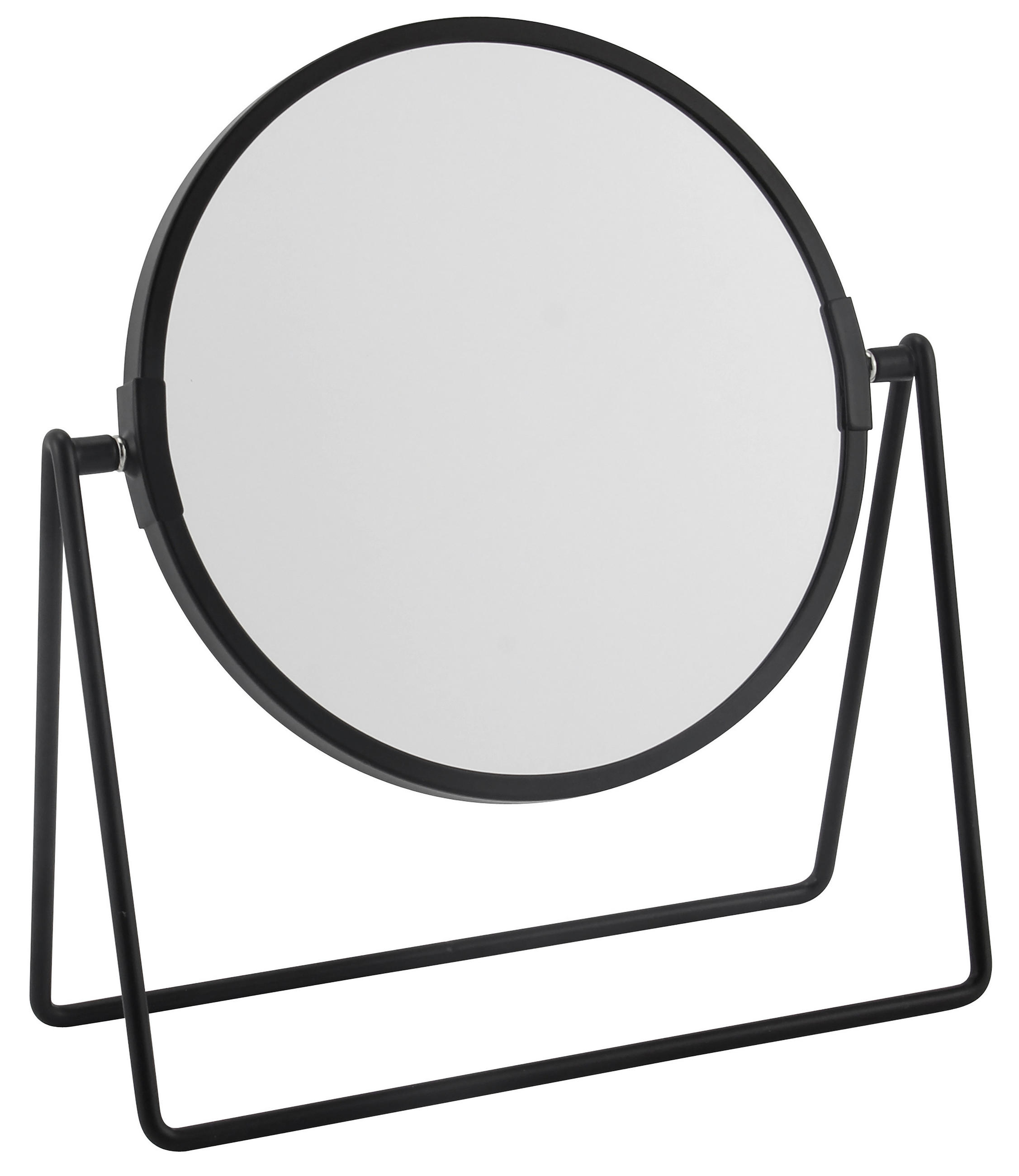 SCHMINKSPIEGEL  - Schwarz, Trend, Glas/Metall (20,9/7,9/22,7cm) - Homeware