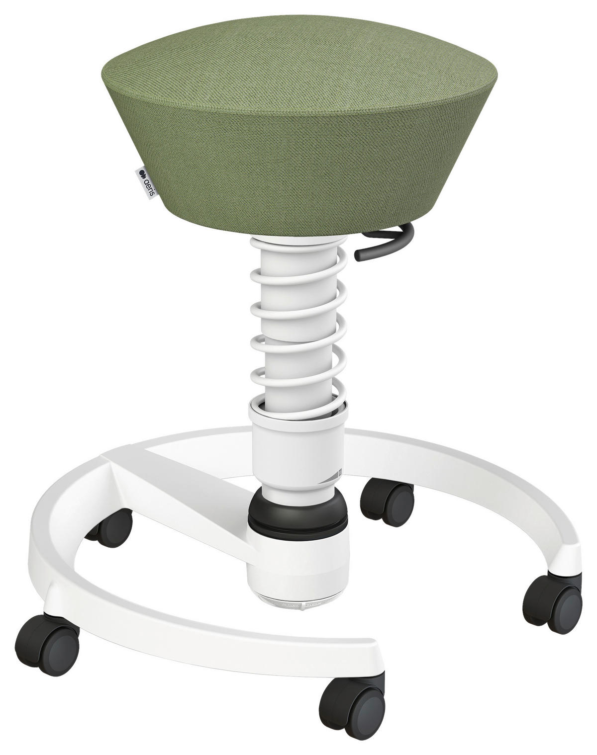 BÜROHOCKER 55/45,66/55 cm  - Pastellgrün/Weiß, Basics, Kunststoff/Textil (55/45,66/55cm) - Aeris