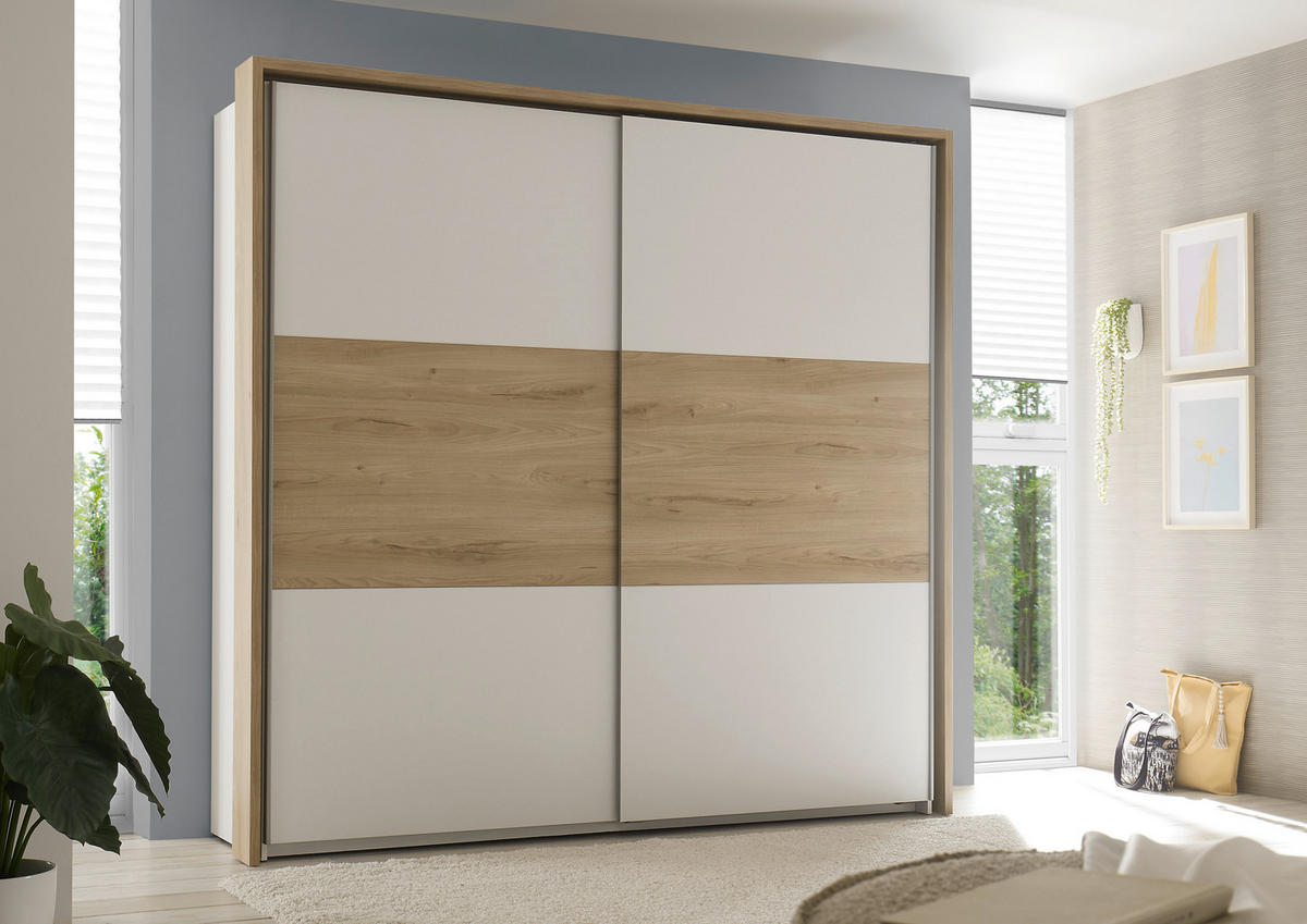 SPALNICA, bela, barve hrasta  - barve hrasta/bela, Moderno, leseni material - Hom`in