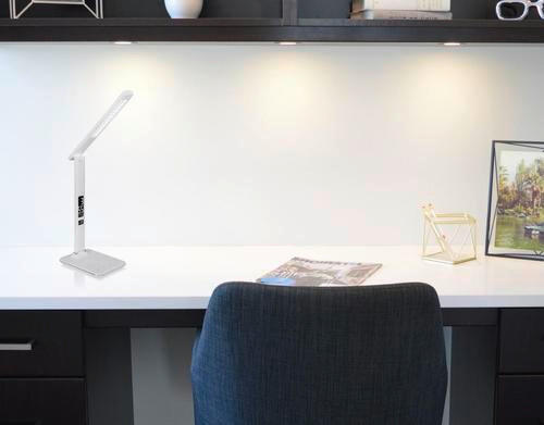 LED-SKRIVBORDSLAMPA Tanna 31/14/59,5 cm   - vit/kromfärg, Basics, plast (31/14/59,5cm) - Globo