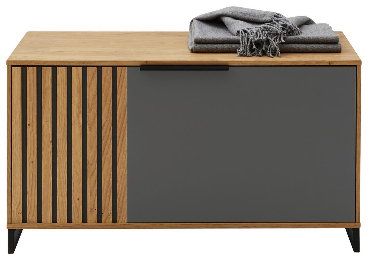 GARDEROBENBANK 86/47/40 cm  - Eiche Bianco/Eichefarben, Design, Holz/Holzwerkstoff (86/47/40cm) - Dieter Knoll