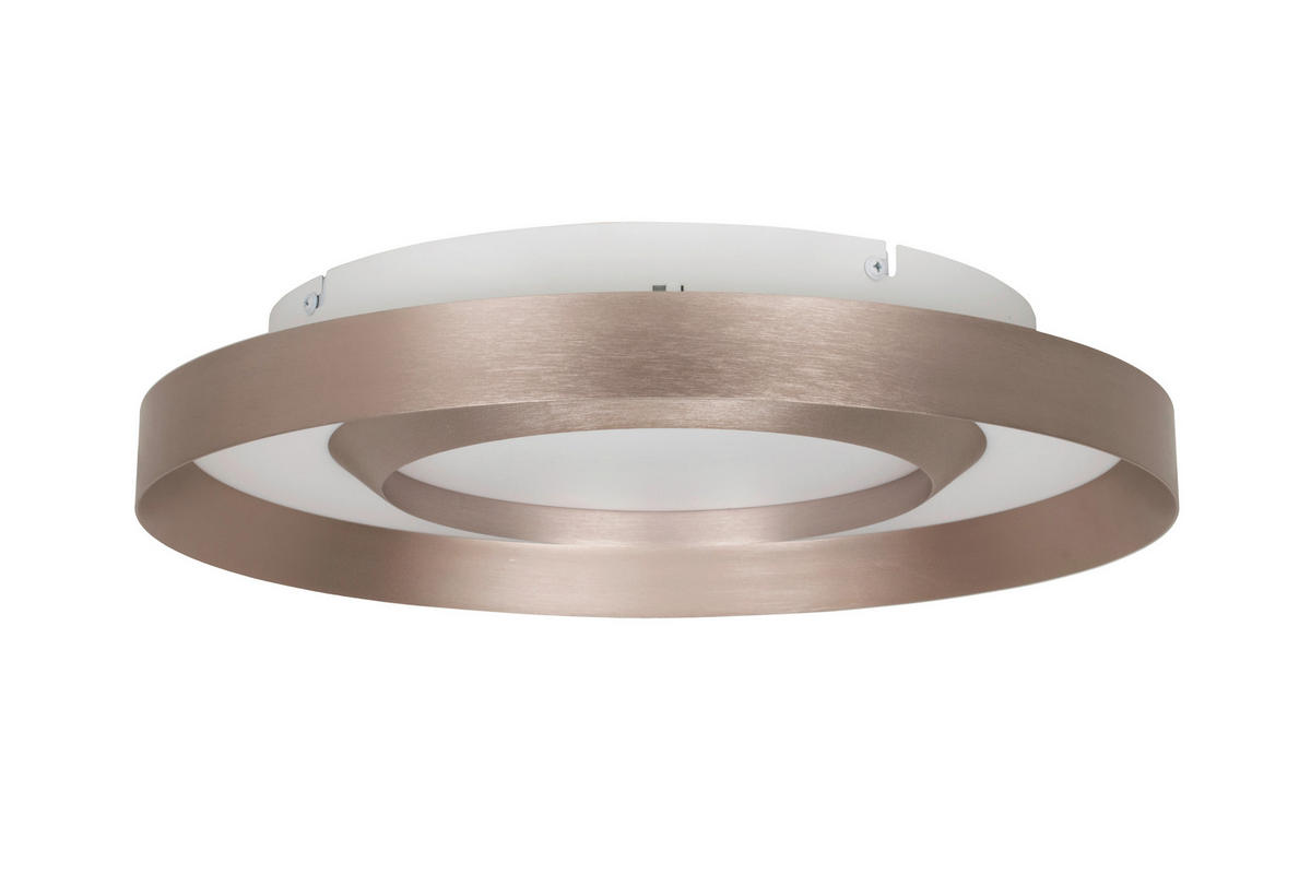 LED-DECKENLEUCHTE 40/8 cm   - Champagner/Goldfarben, Design, Kunststoff/Metall (40/8cm) - Novel