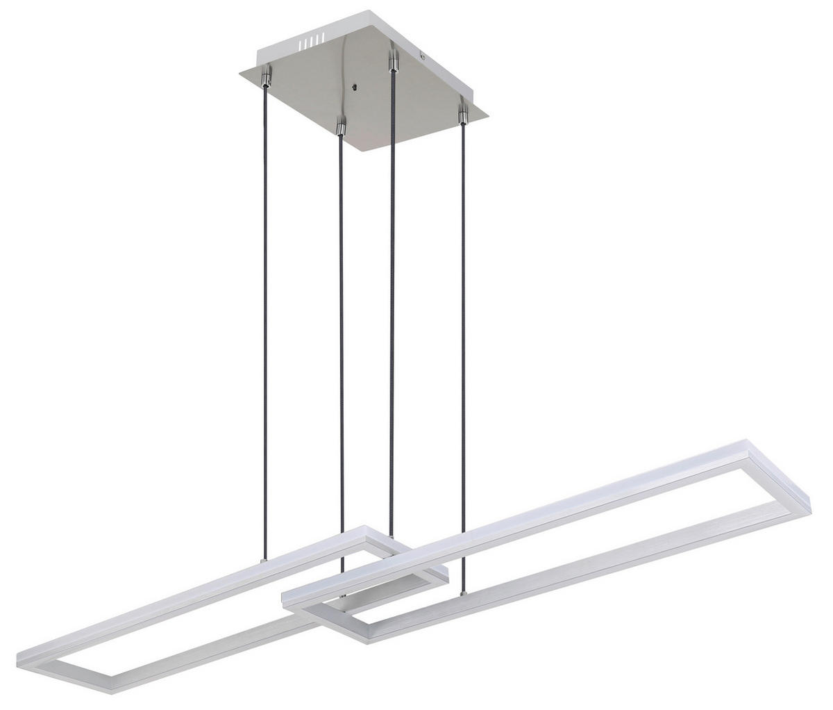LED-HÄNGLAMPA 119,5/25,5/120 cm  - opal/silver, Trend, metall/plast (119,5/25,5/120cm) - Globo