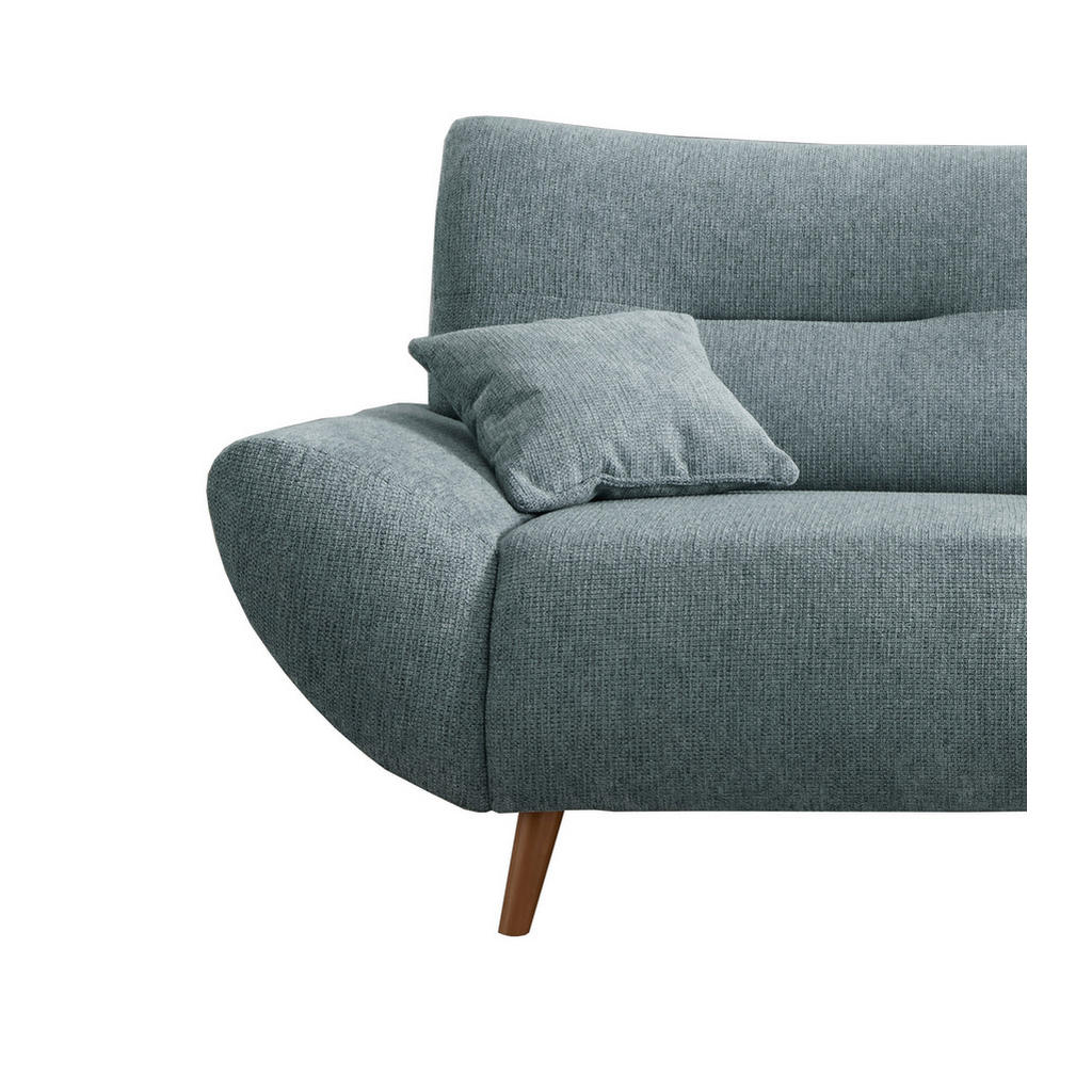 Thumbnail - Mid.you 3-Sitzer-Sofa, Blau, Textil, Buche, Uni, Füllung: Schaumstoff, 205x81x90 cm, Made in EU, Typenauswahl, Rücken ec...