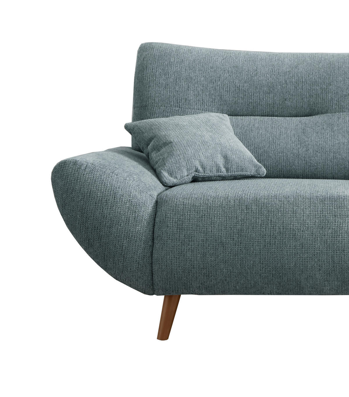 3-SITZER-SOFA in Chenille Blau  - Wildeiche/Blau, Modern, Holz/Textil (205/81/90cm) - MID.YOU