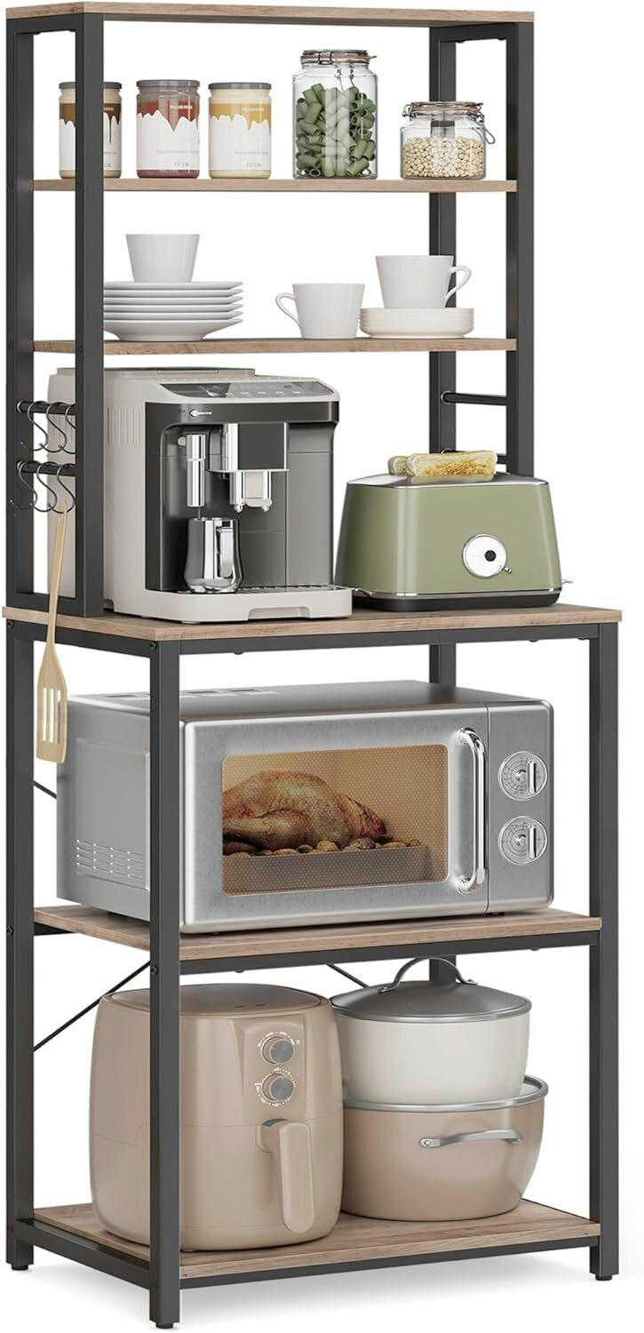 MID.YOU REGÁL, černá, šedobéžová, uhlíková ocel, 60/167/40 cm