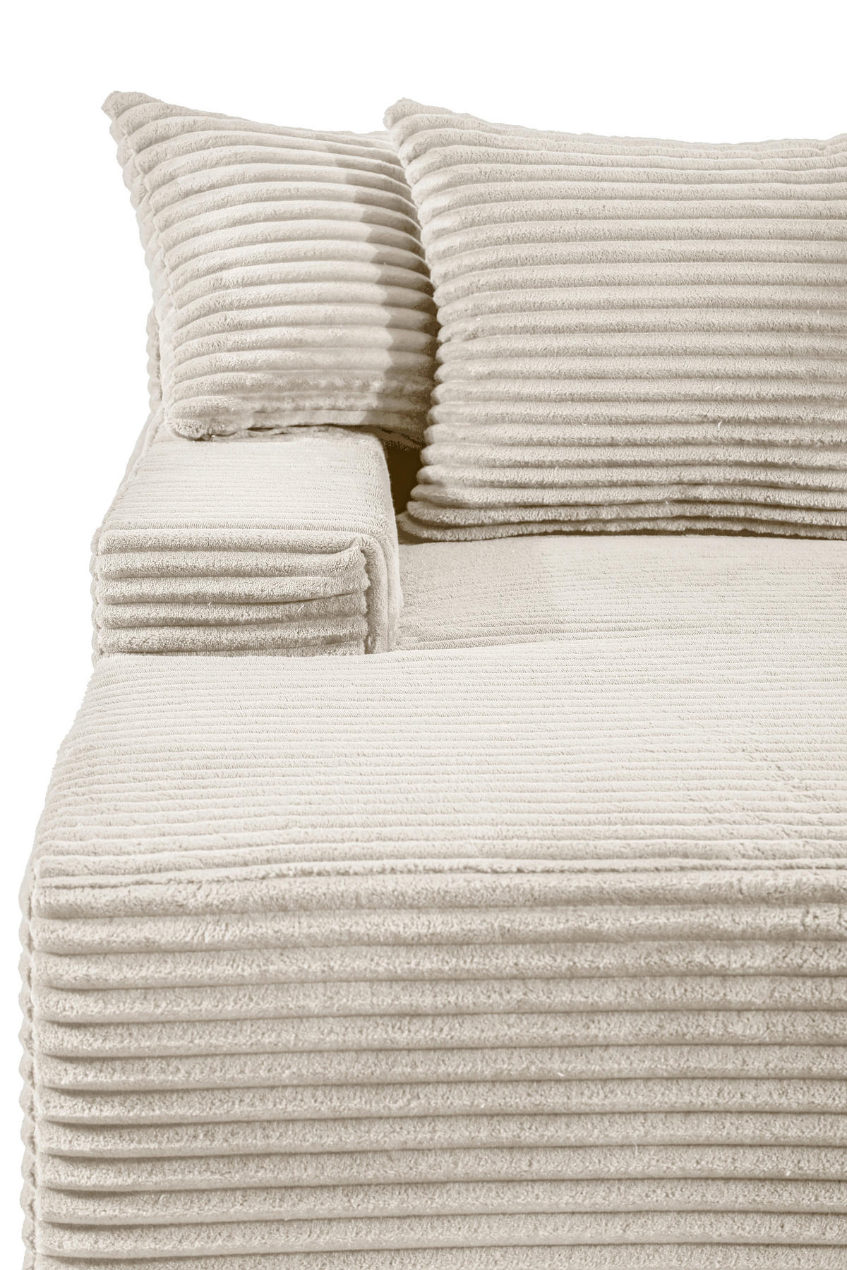 BIGSOFA in Cord Beige  - Beige, Design, Textil (125/63/170cm) - P & B
