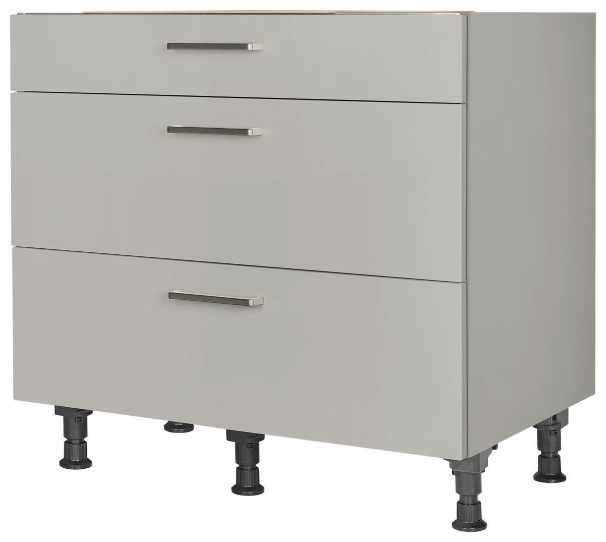 KOCHFELDUMBAUSCHRANK 90/87/56 cm  in Grau  - Edelstahlfarben/Grau, MODERN, Holzwerkstoff/Metall (90/87/56cm) - Nobilia
