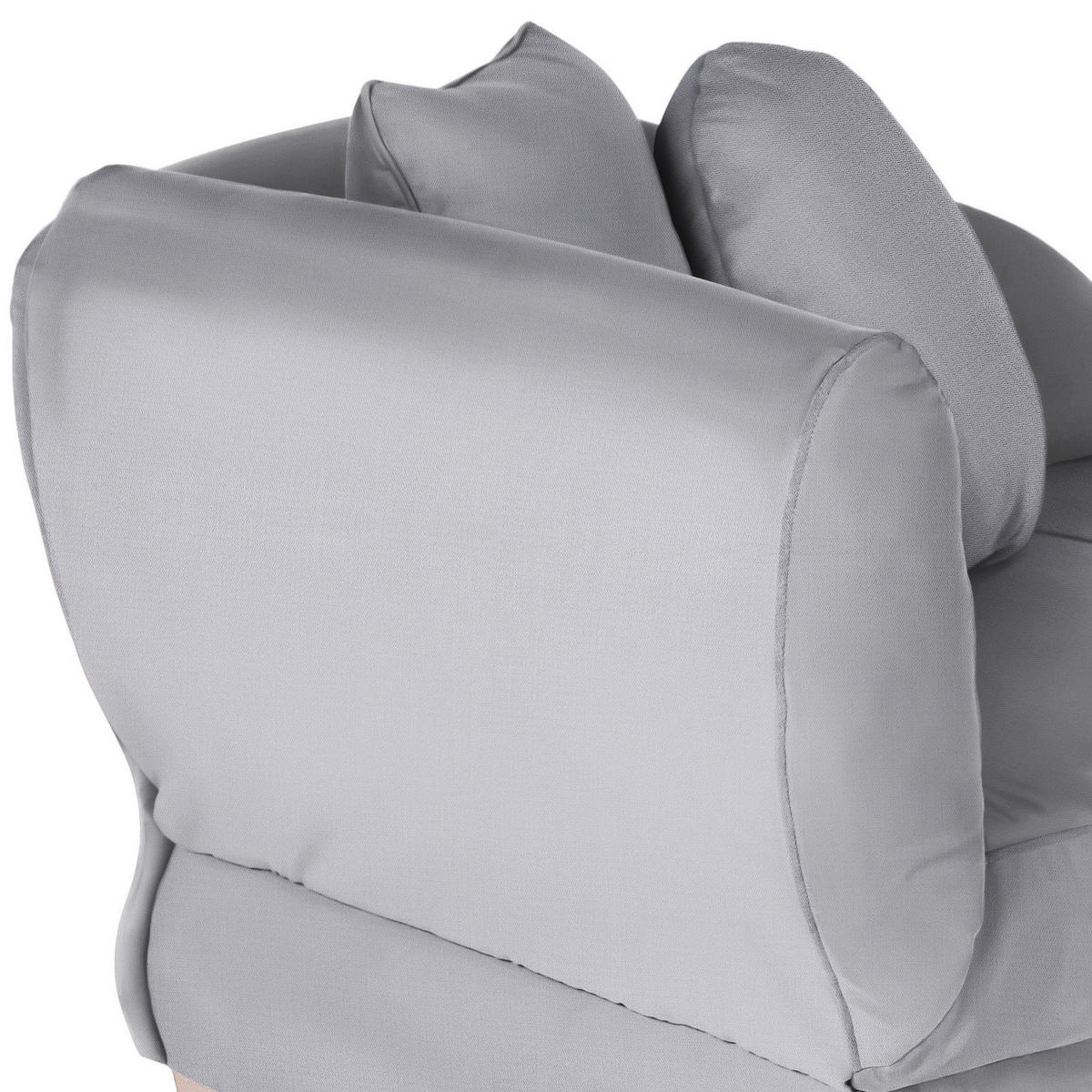 RÉCAMIERE Hellblau Mikrofaser  - Eichefarben/Hellblau, LIFESTYLE, Holz/Textil (88/85/176cm) - Xora