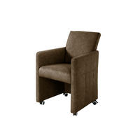 STOLICA S NASLONOM ZA RUKE  smeđa  drvo, tekstil, drvni materijal      - smeđa, Moderno, drvni materijal/drvo (63/72cm) - Livetastic