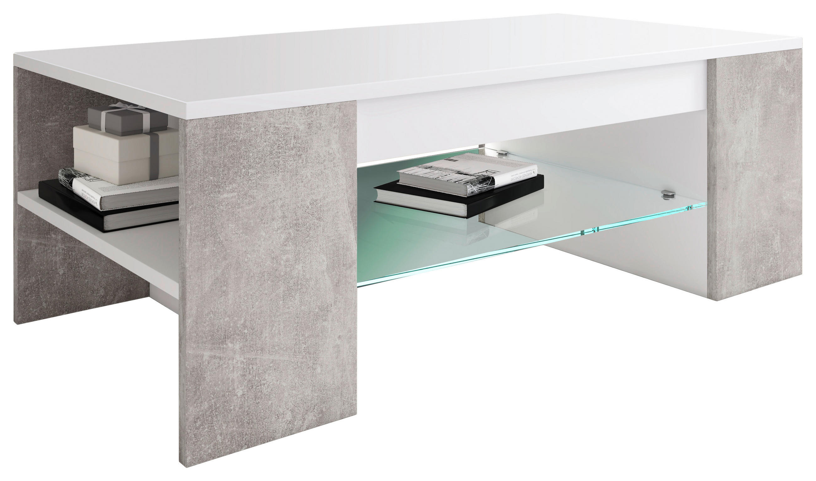 SOFFBORD - vit/grå, Modern, träbaserade material (100/50/35cm) - MID.YOU