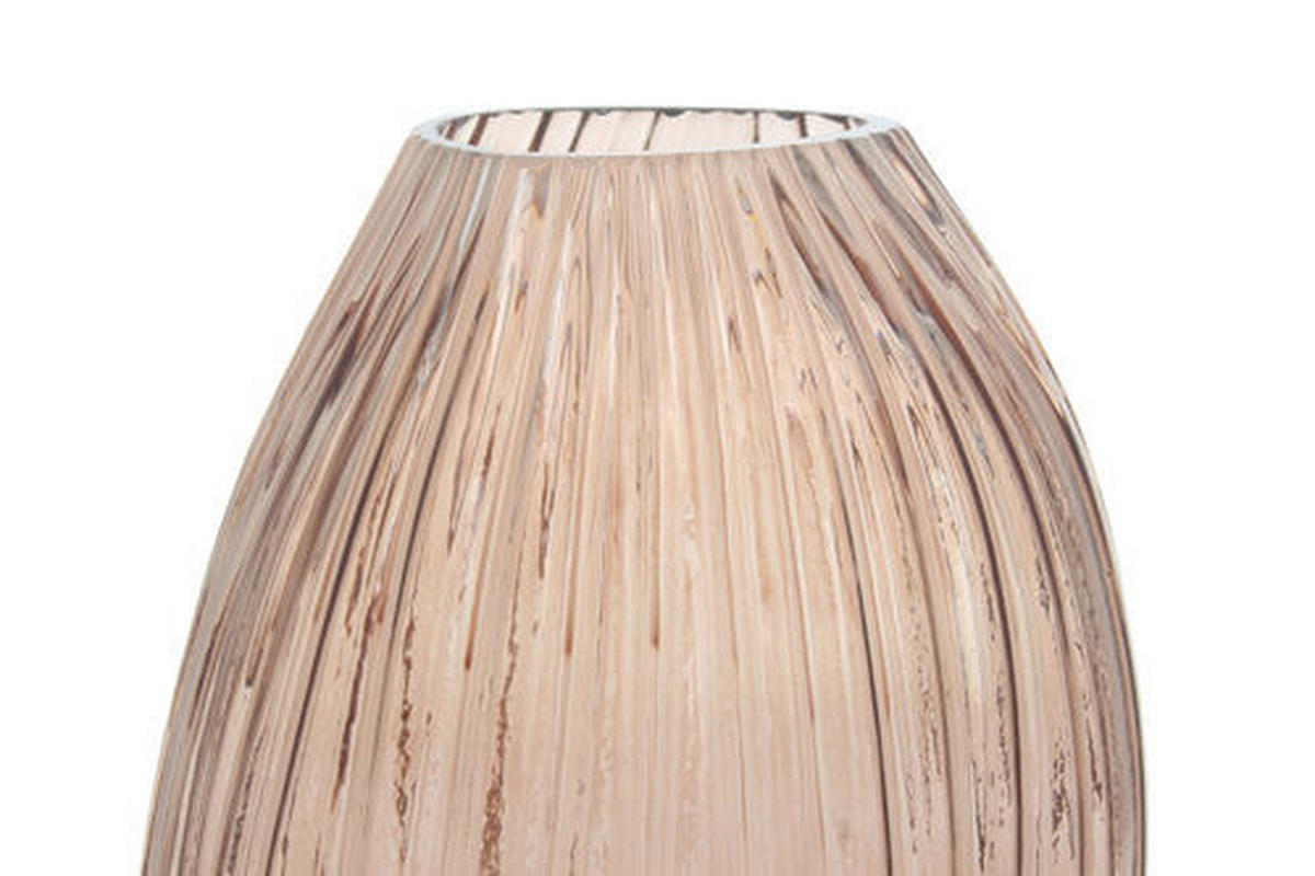 VAS  - gammelrosa, Modern, glas (16/25/18cm) - Kayoom