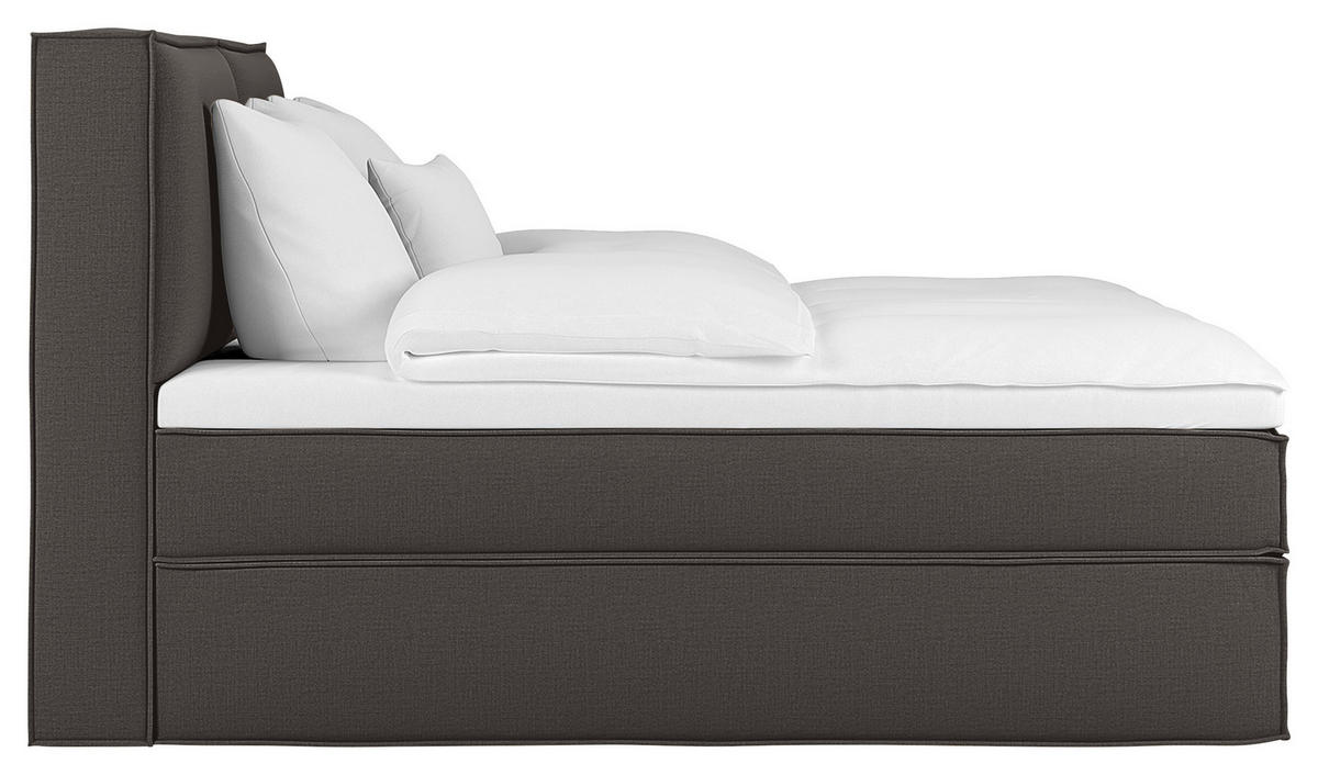 BOXSPRINGBETT 240/200 cm  in Dunkelgrau  - Dunkelgrau, Design, Textil (240/200cm) - home24