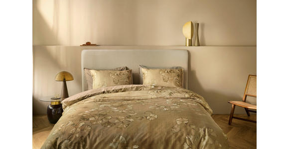 BETTWÄSCHE Palune Satin 160/210 cm  - Goldfarben, Basics, Textil (160/210cm) - Novel