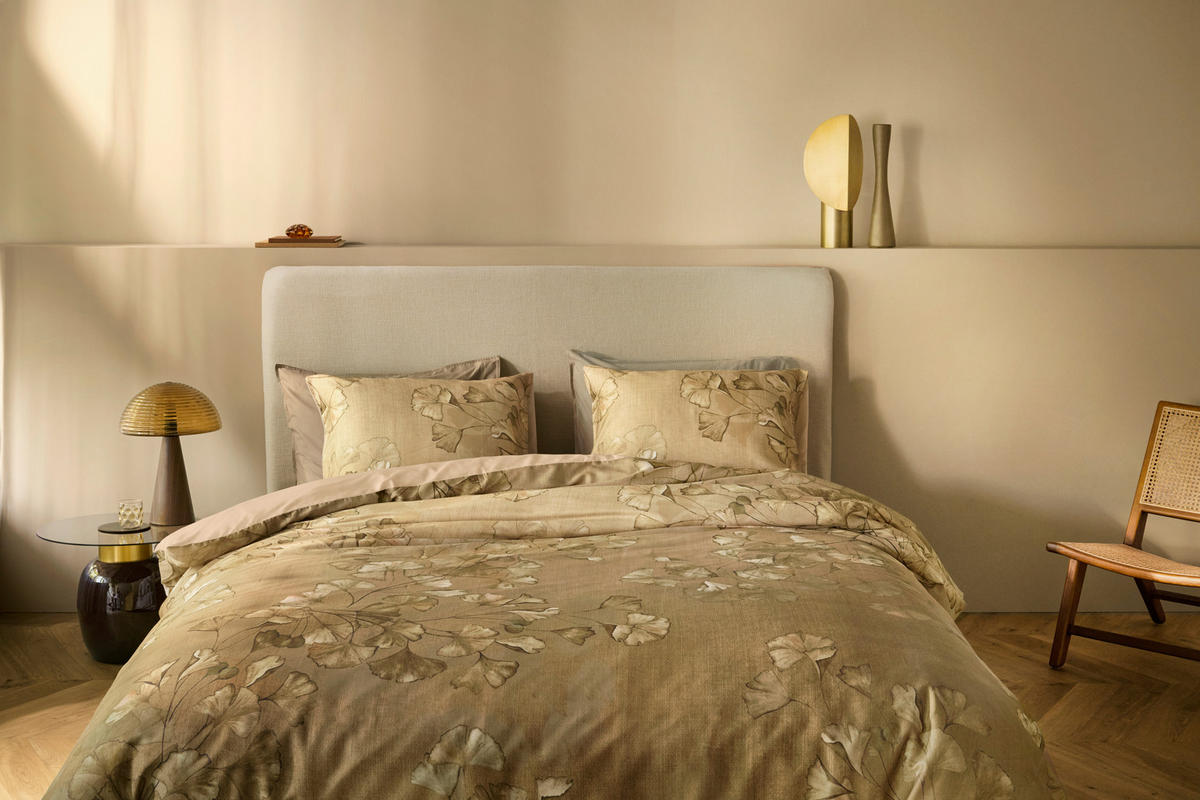 BETTWÄSCHE Palune Satin 160/210 cm  - Goldfarben, Basics, Textil (160/210cm) - Novel