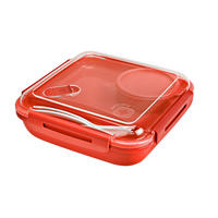 MIKROWELLENTELLER  - Rot, Basics, Kunststoff (19,5/6/19,5cm) - Rotho