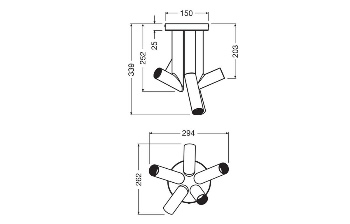 DECKENLEUCHTE 29,4/26,2/33,9 cm   - KONVENTIONELL, Metall (29,4/26,2/33,9cm) - Ledvance