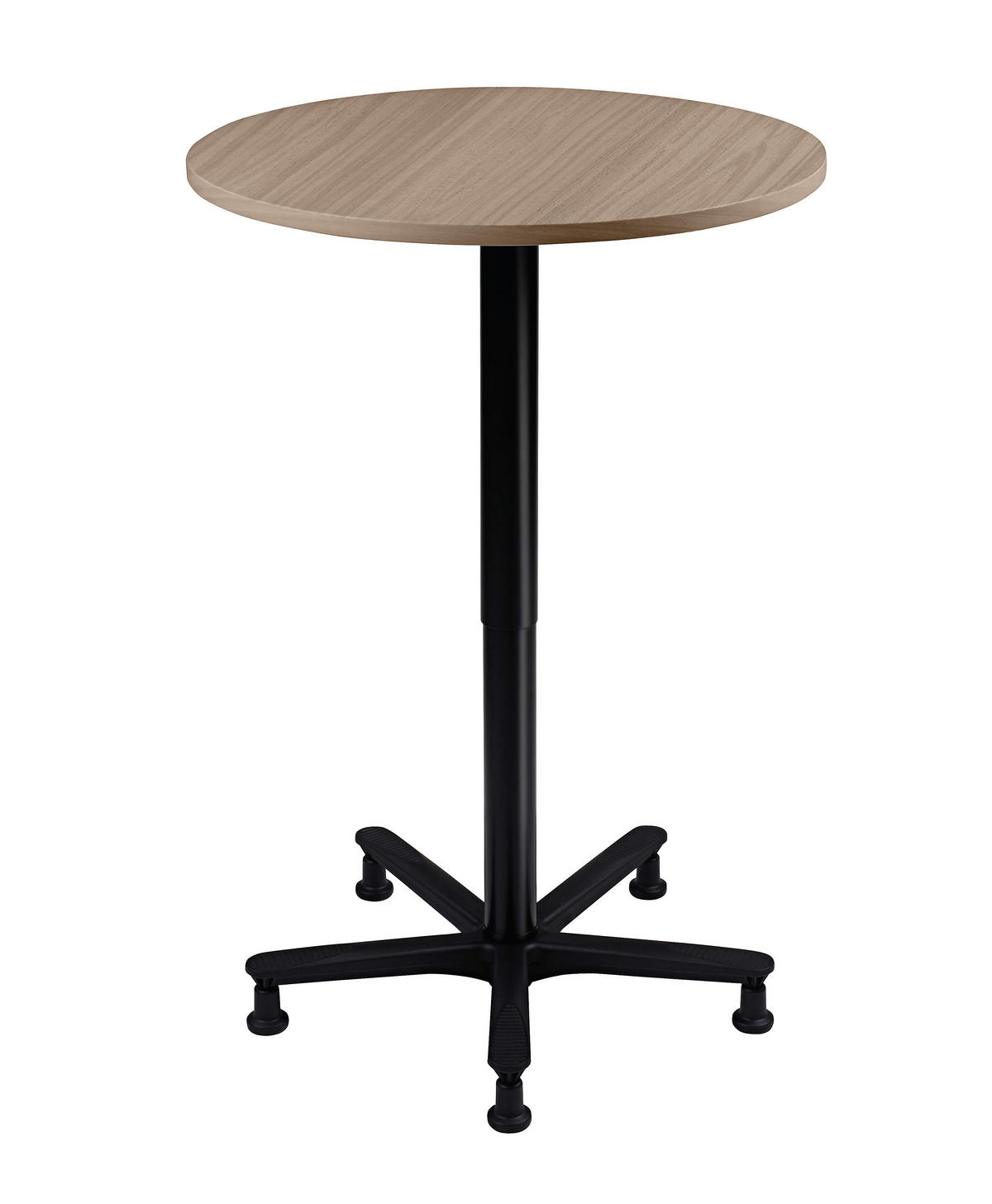 STEHTISCH 80/80/72-114 cm  - Nussbaumfarben/Schwarz, KONVENTIONELL, Holzwerkstoff/Metall (80/80/72-114cm) - Venda