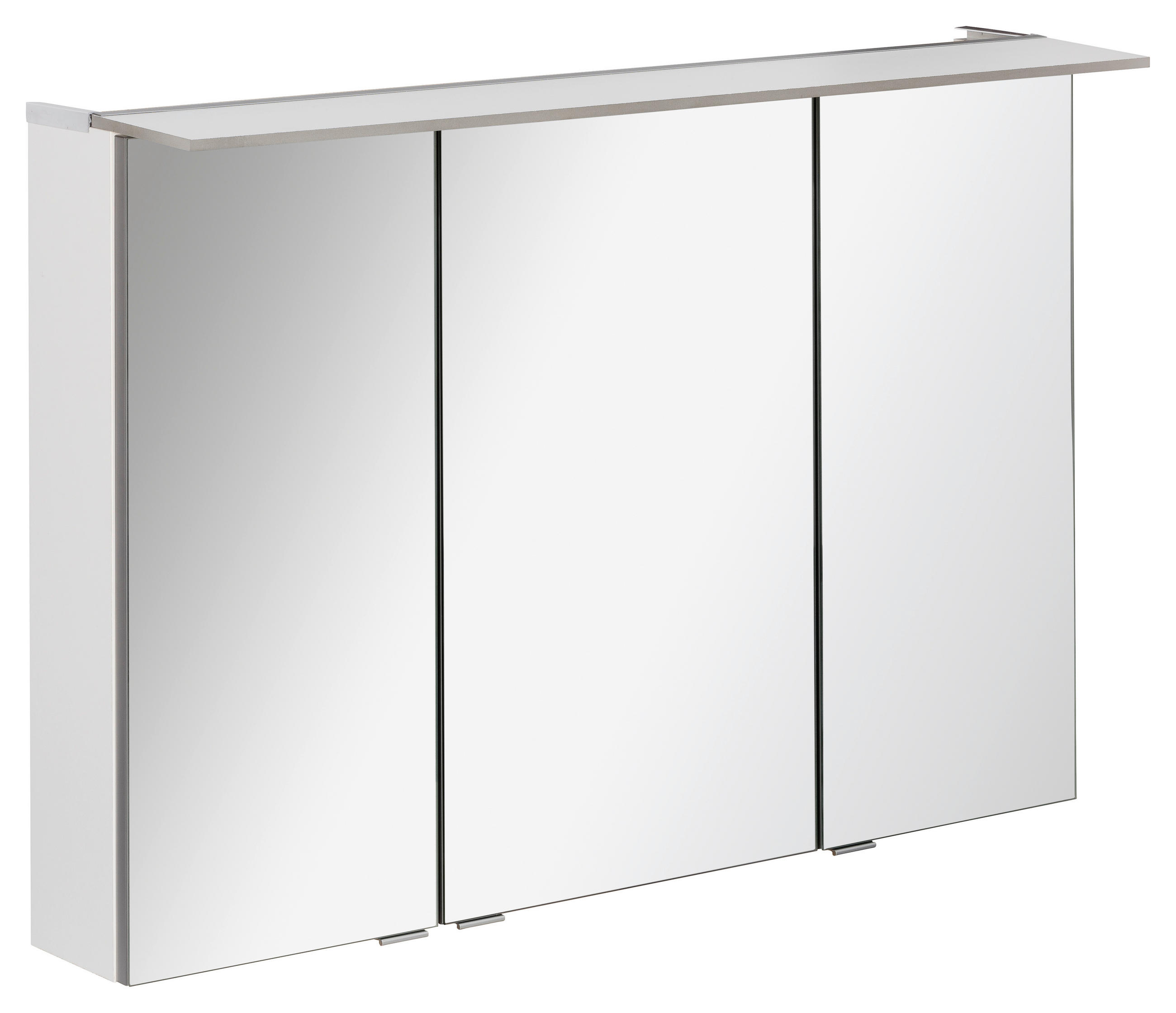 SPIEGELSCHRANK 100/69,5/23,5 cm - Silberfarben/Weiß, MODERN, Glas/Holzwerkstoff (100/69,5/23,5cm) - MID.YOU