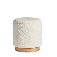 HOCKER Teddystoff Creme  - Creme/Weiß, Design, Textil (38/42/38cm) - MID.YOU