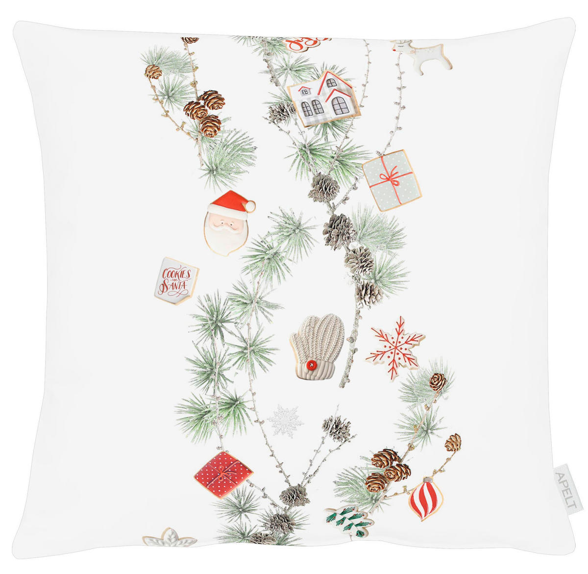 KISSENHÜLLE 49/49 cm  - Rot/Weiß, Design, Textil (49/49cm) - Apelt