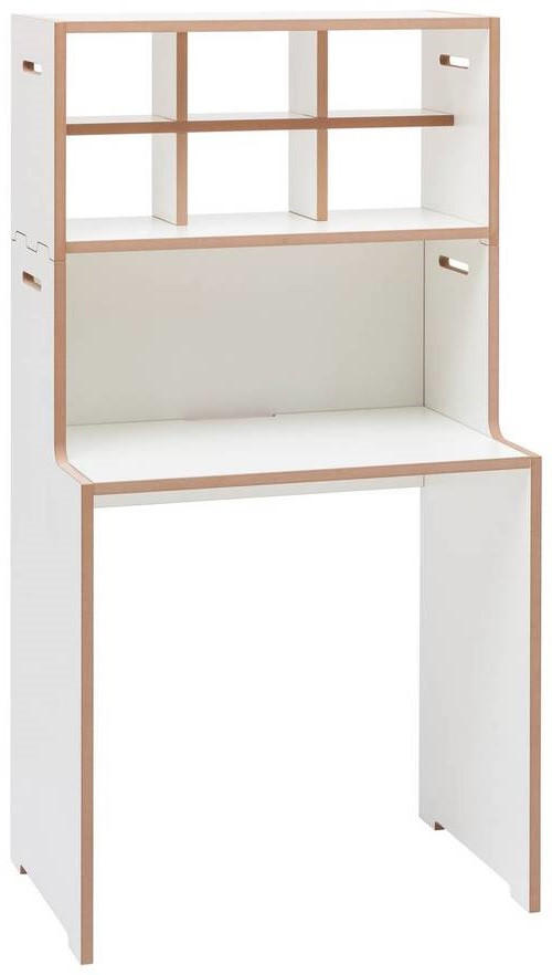 Tojo Schreibtisch Weiß, Buche 50x145.3x76 cm