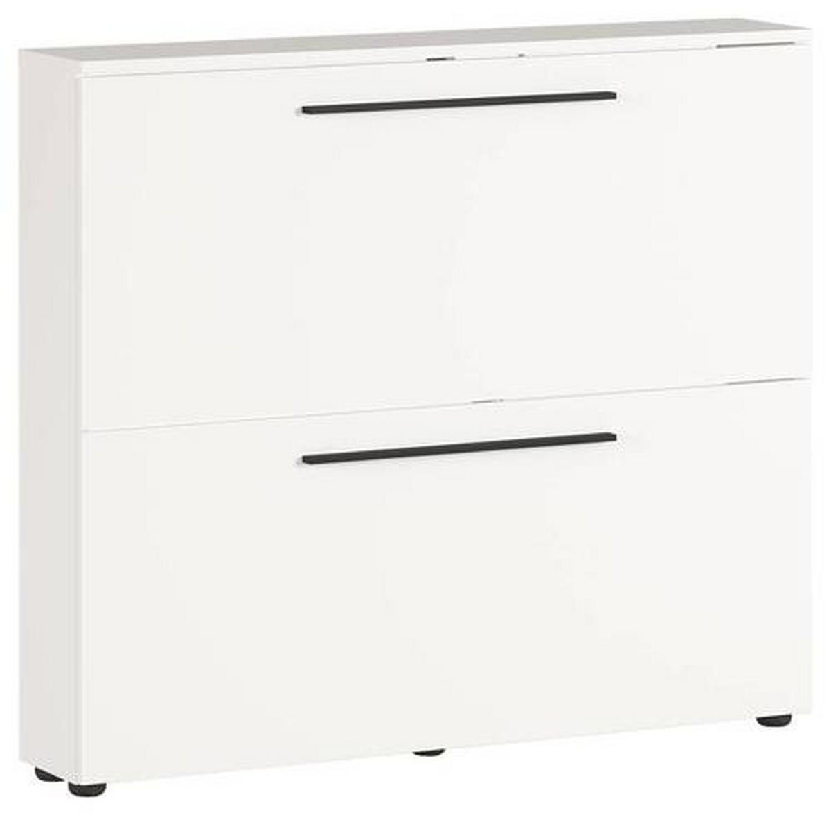 SCHUHKIPPER  in 100/85/19 cm  - Schwarz/Weiß, Basics, Holzwerkstoff/Kunststoff (100/85/19cm)