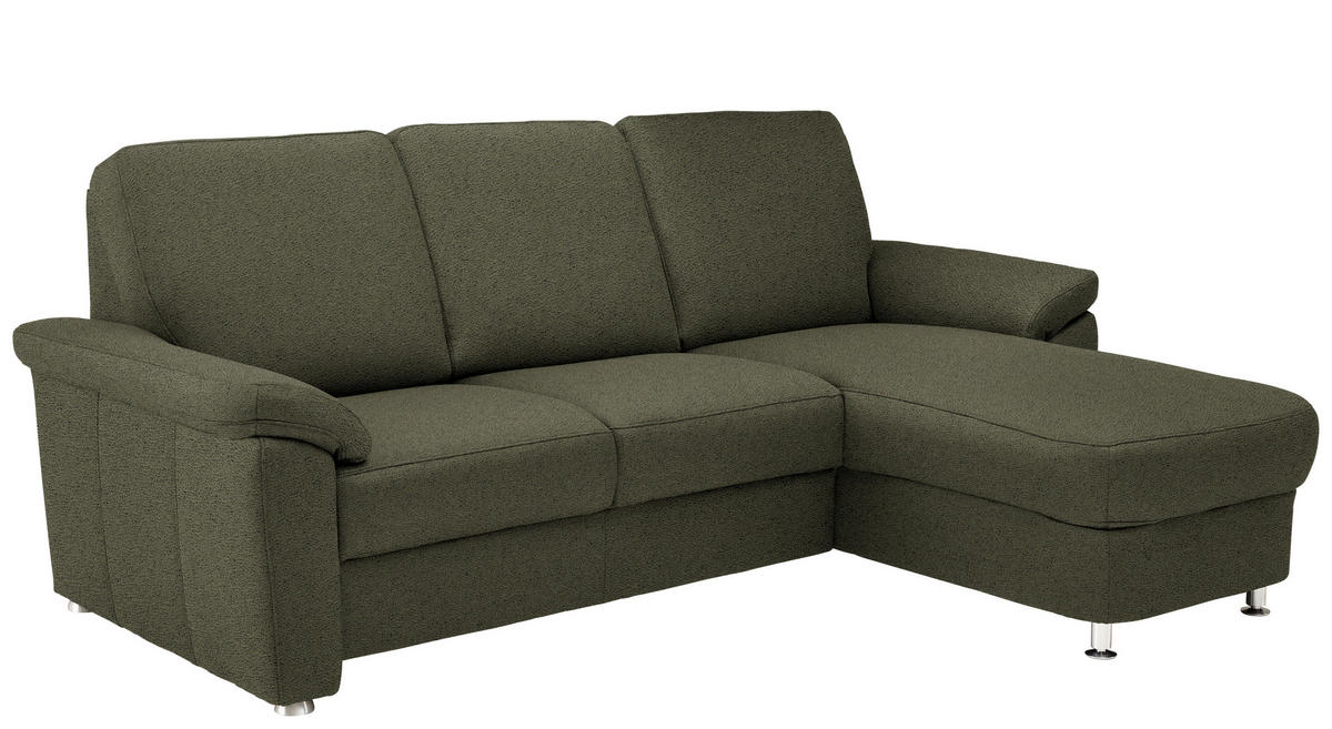 ECKSOFA in Webstoff Grün  - Chromfarben/Grün, Konventionell, Textil/Metall (220/163cm) - Beldomo System