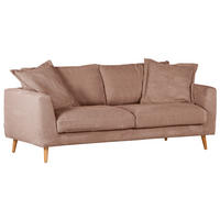 BIGSOFA in Cord Altrosa  - Altrosa/Naturfarben, Romantik / Landhaus, Holz/Textil (220/69/100cm) - Landscape