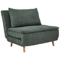 SCHLAFSOFA Cord Grün Ja  - Eichefarben/Grün, Design, Holz/Textil (105/80/90cm) - Carryhome