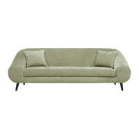 MEGASOFA in tissage à plat vert  - vert/noir, Modern, textile/bois (225/75/102cm) - MID.YOU